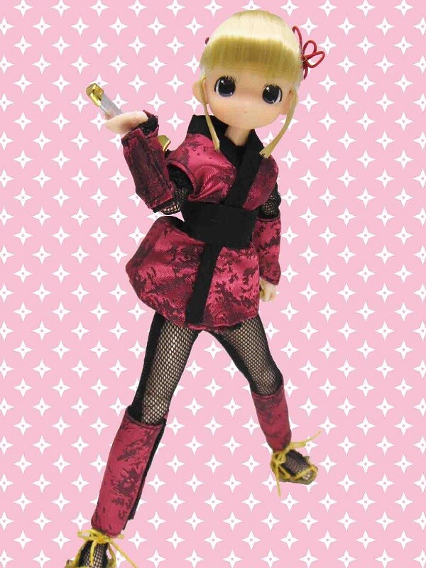 Moko-chan [238232] (Female Ninja, Red (Blonde Hair)), Mama Chapp Toy, Obitsu Plastic Manufacturing, Action/Dolls, 1/6